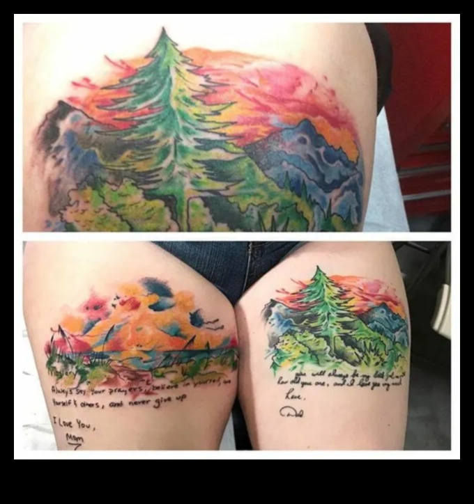 Krāsu, košu akvareļu tetovējumu audekls, kas liks jums pasmaidīt 3 Krāsu audekls: dinamiski akvareļu tetovējumi jums